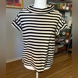 Anthropologie striped collared top size medium